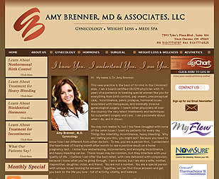 Amy Brenner, MD & Associates - West Chester, OH website design  45069