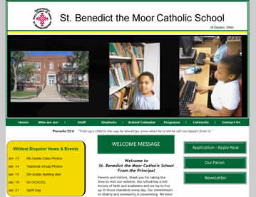 St. Benedict the Moor Catholic School - Dayton, OH  website design